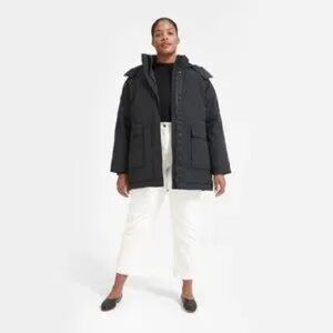 EVERLANE ReNew Oversized Parka- black- womens small